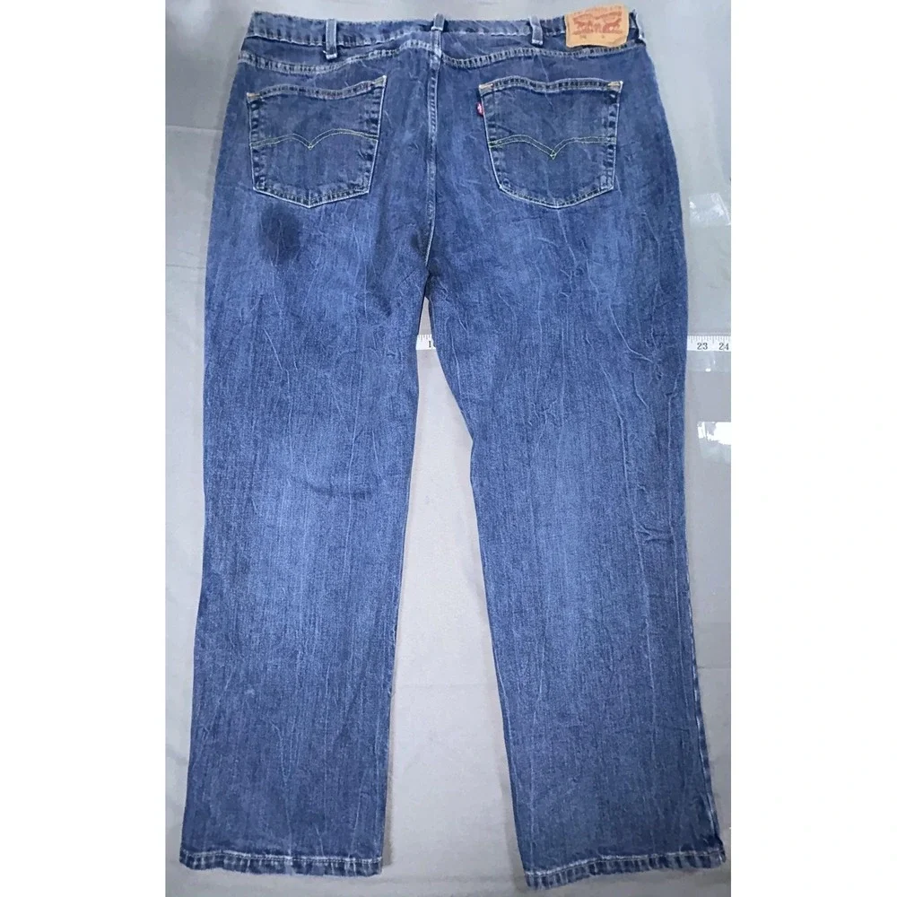 Levis 541 Jeans Mens 44x29 Blue Athletic Tapered Stretch Denim Pants Big Tall